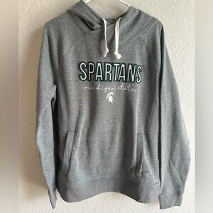 NWOT Michigan State Spartans Gray Pullover Hoodie Sweatshirt - Women’s XL